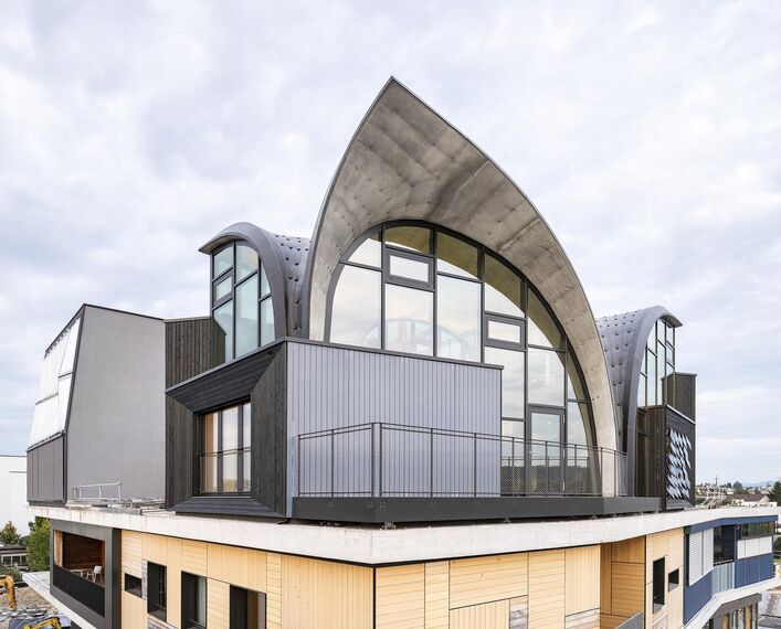 thermfix vario Fassaden, unico Türen and unico Fenster - HiLo research and innovation unit, Dübendorf located in Dübendorf, Schweiz